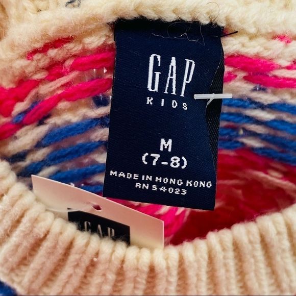 NWT Gap Kids Lambswool Colorful Sweater sz M (7-8) - Picture 3 of 8